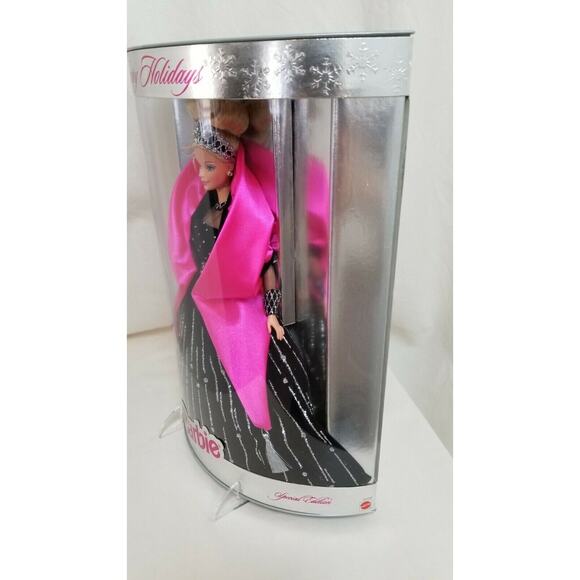 Vintage 98 Barbie Doll SPECIAL EDITION Rare 20200 Pink Black Silver Nostalgia - Picture 3 of 12